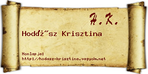 Hodász Krisztina névjegykártya