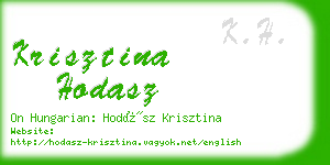 krisztina hodasz business card